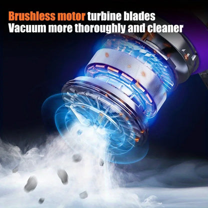 Portable Handheld Vacuum 30000Pa Cordless Car Vacuum Cleaner With Brushless Motor 4 In 1 For Keyboard, Home, Pet And Car