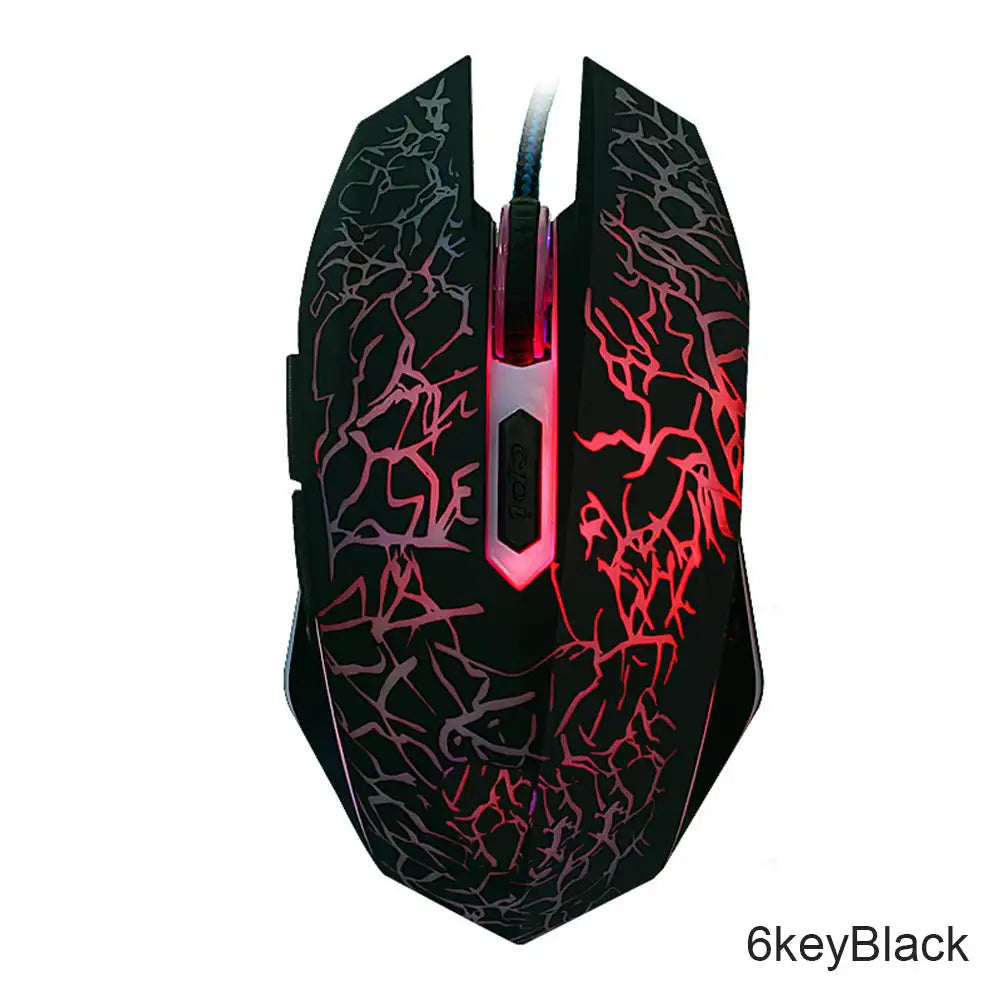 Colorful LED Computer Gaming Mouse Professional Ultra-precise For Dota 2 LOL Gamer Mouse Ergonomic 2400 DPI USB Wired Mouse