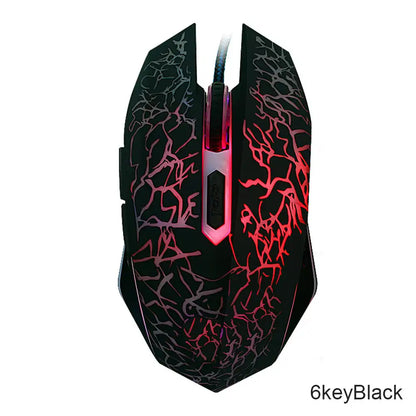 Colorful LED Computer Gaming Mouse Professional Ultra-precise For Dota 2 LOL Gamer Mouse Ergonomic 2400 DPI USB Wired Mouse
