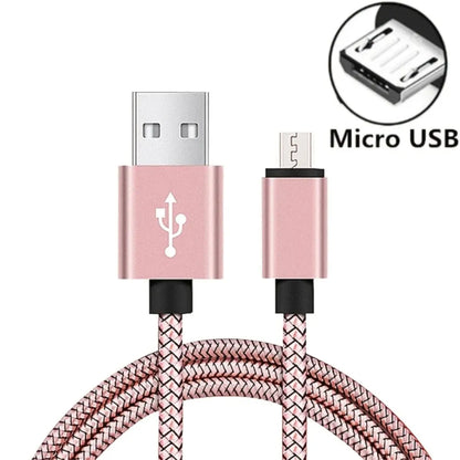 Micro USB Cable Data Sync 2A Fast Charging 1/3/5pcs Nylon Braided Charger Cable For Samsung Huawei HTC Android USB Micro Phone