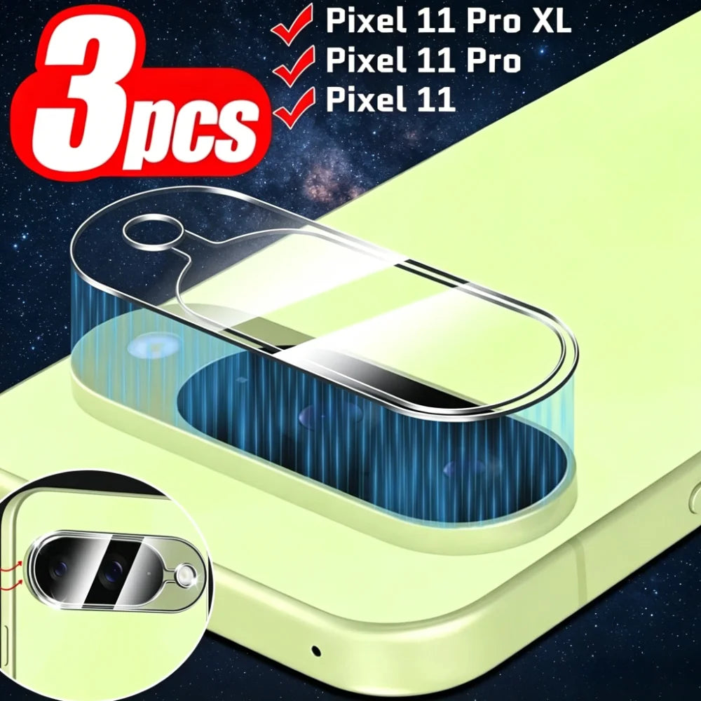 3Packs 9H Tempered Glass Camera Lens Protector For Google Pixel 11 10 9 ProXL 8 Pro High Definition Anti-Scratch Rear Lens Cover