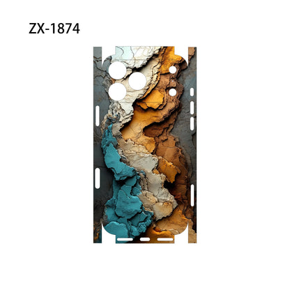 For Apple iPhone 17 16 15 14 IPhone13 Pro Max Full Body Back Cover Decal Skin 3D Colorful Rear Protective Sticker Film