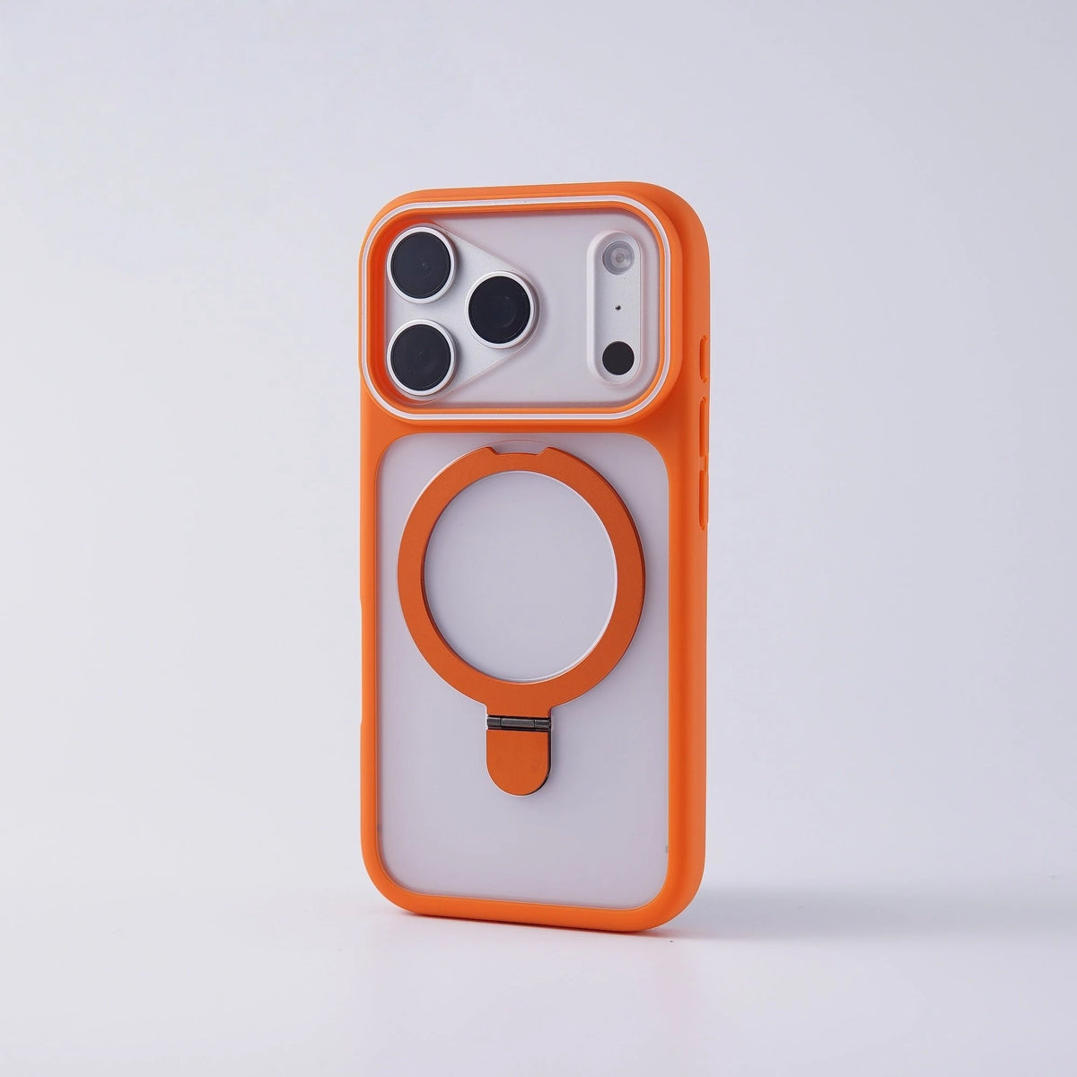 Matte Translucent Magnetic Ring Bracket Bumper Case For iPhone 17 Pro Max 16 15 14 13 12 Shockproof Stand Cover For Magsafe