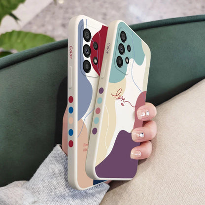 Color Patches Phone Case Samsung A56 A36 A26 A54 A34 A24 A14 A15 A16 A25 A35 A55 A73 A53 A33 A23 A13 A06 A72 A52 A32 A22 4G 5G