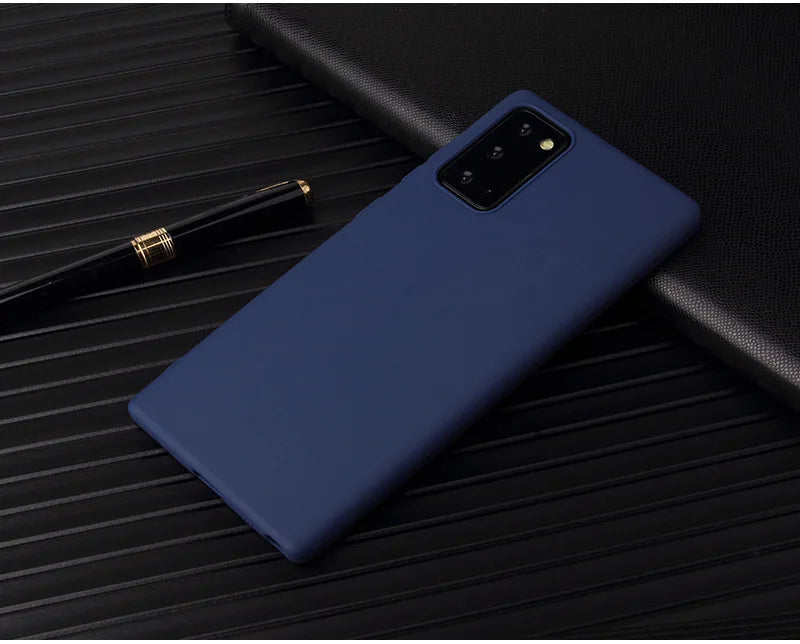 For Samsung Galaxy S20 S20 Ultra S9 S10 lite S10e Note 8 9 10 Plus A10 A20 A50 A70 M10 M20 Solid Color Silicone Cover Case