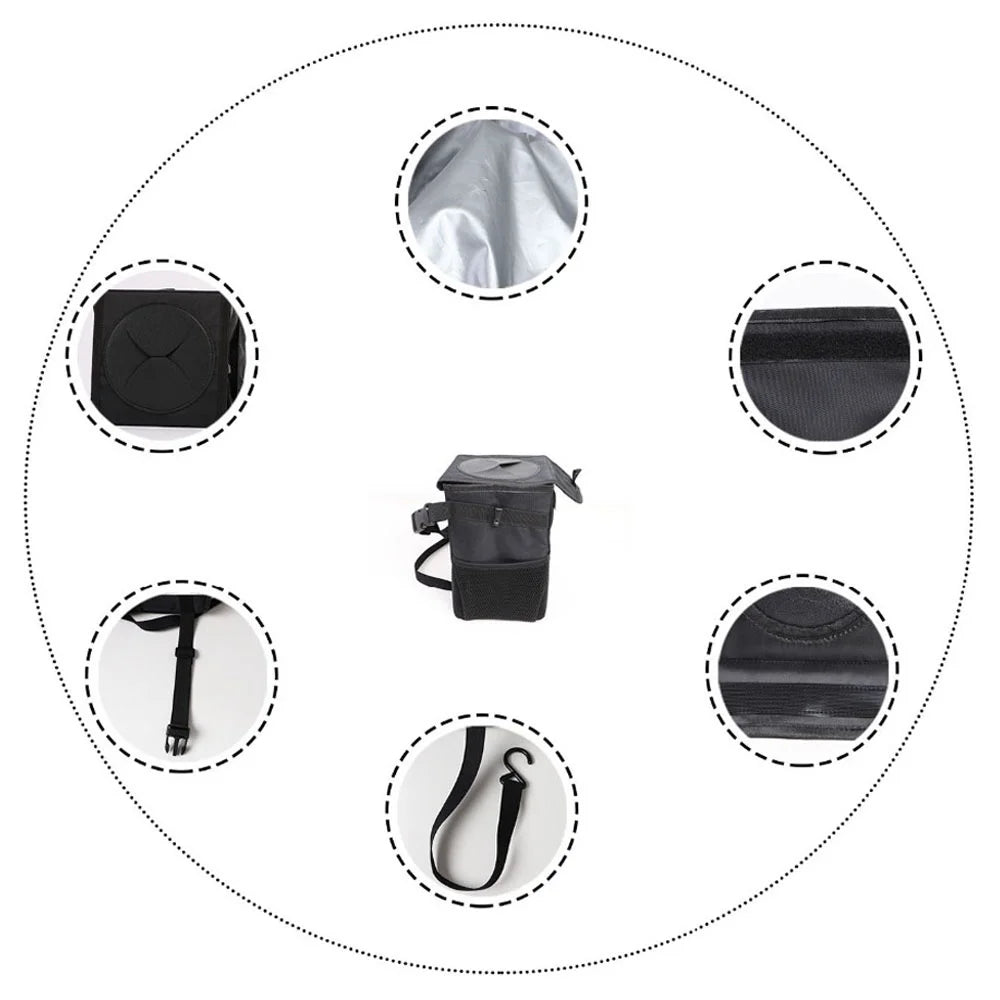 Portable Waterproof Car Trash Can Auto Organizer Garbage Bin Vehicle Accessories for Car
