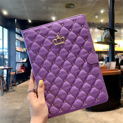 Funda Case for iPad 7th 8th 9th 10th Gen iPad Air4 Air5 iPad Pro11 Air11 A16 Lambskin Stand Smart Case iPad 9.7 2017 2018 Coque