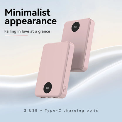 Portable Charger 10000mAh Power Bank, Dual USB Output & USB-C Input Output, Digital Screen Display External Battery for Cell Pho