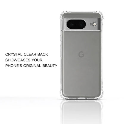 Non-slip Transparent  Case For Google Pixel 11 10 9 8 7 6 Pro XL A 4G 5G Clear Shockproof Soft Cover