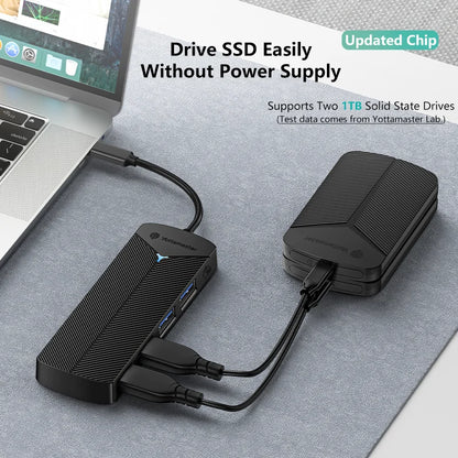 Yottamaster 5Gbps 4-in-1 USB3.0 Hub USB HUB Adapter Expansion Dock Ultra-Slim OTG Adapter Type C For PC iOS Computer Accessorie
