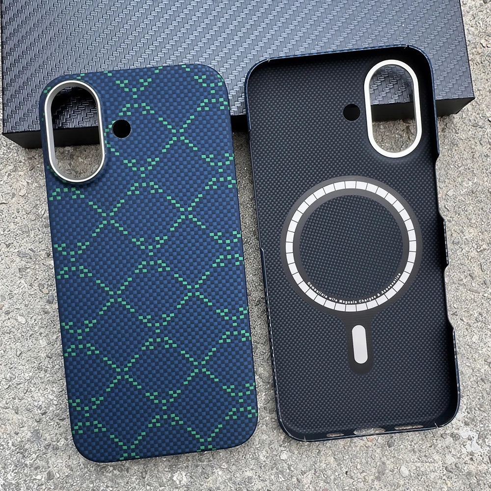 For Magsafe Magnetic Case For iPhone 17 Real Carbon Fiber Luxury Aramid Fiber Back Cover for iPhone 17 Carbon Case capa