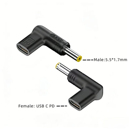 PD 100W Type C to Universal Laptop Charger Converter for Asus Lenovo Hp Dell Acer Samsung USB C Fast Charger Adapter Connector