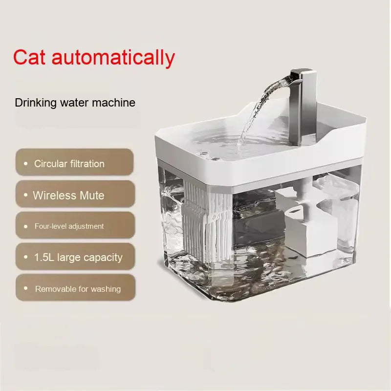 Automatic Filtered Circulating Pet Water Dispenser Large Capacity Cat Drinking Fountain Electric Cat Water Feeder Pet Water Bowl