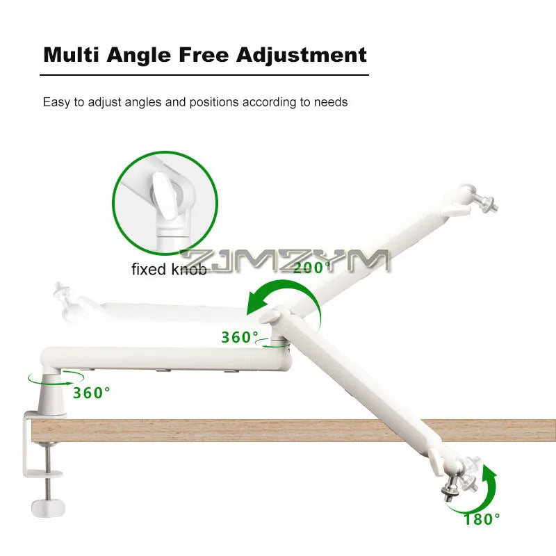 Adjustable Microphone Arm Stand Professional Studio Live Cantilever Bracket Desktop Mic Clip Holder