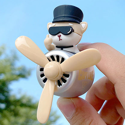 No perfume DIY fragrance Rotating propeller pilot dog car air fresheners vent clip plane aroma diffuser decorations accessories