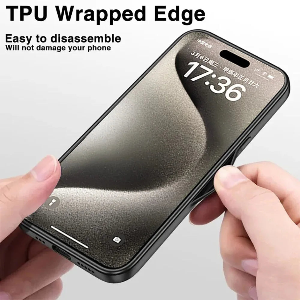 Luxury Leather For Magsafe Magnetic Wireless Charging Phone Case For Samsung Galaxy S26 S25 S24 S23 S22 Ultra Plus Back Cover