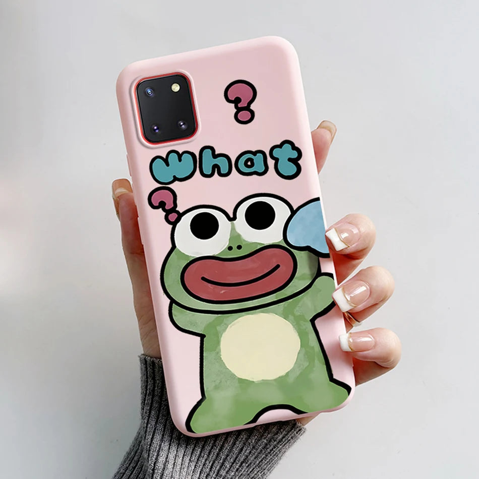 For Samsung Galaxy Note10 Lite Case SM-N770F 6.7'' Cute Bear Cartoon Cat Cover Soft TPU Phone Case For Samsung Note 10 Lite Bags