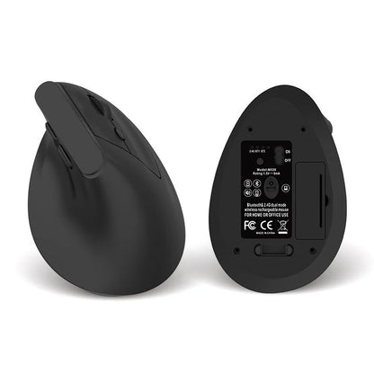 Portable Vertical Wireless Mouse Rechargeable 2.4G Bluetooth DPI Adjustable Low-noise Buttons Ergonomic Mouse for Desktop Laptop