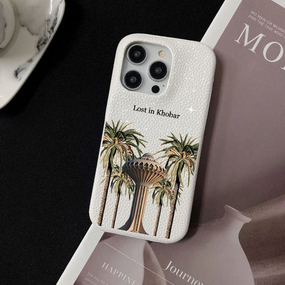 Personalised Inevitable Initial Kafr Letters Name Leather Case for iPhone 11 12 14 13 15 Pro Max Mini 16 Plus Luxury Hard Covers