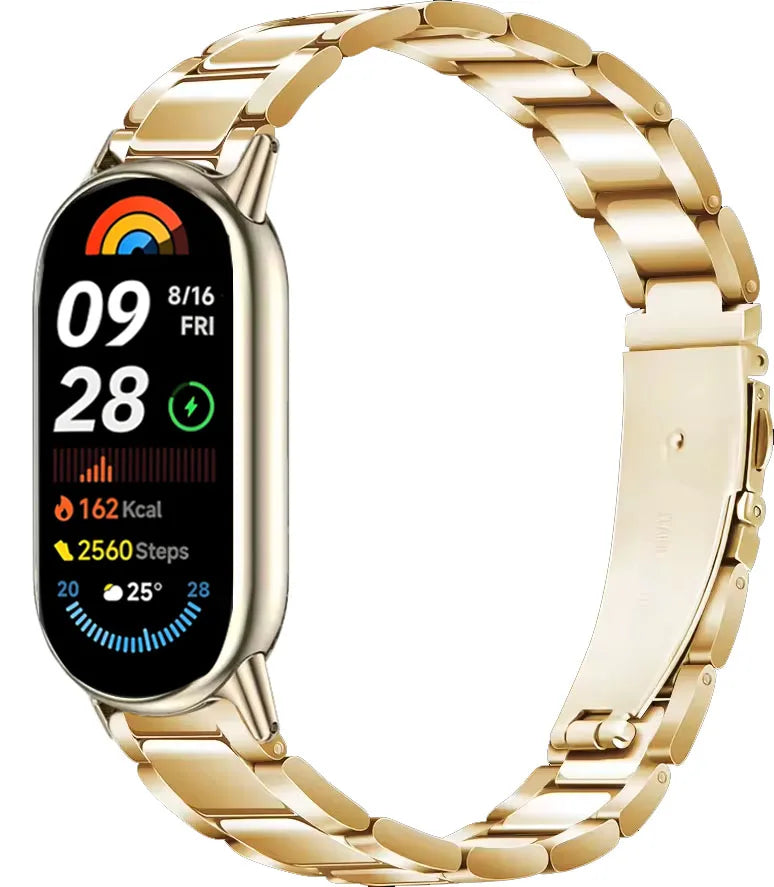 Metal Strap For Xiaomi Band 10 9 8 Belt Smartwatch Stainless Steel Mi Band 9 Bracelet Wristband Miband 11 Watchband Accessories