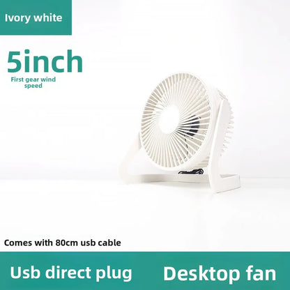 5 6 8 Inch USB Powered Mini Desktop Fan Strong Wind Quiet Portable Table Cooling Fan For Office Bedroom Dorm Student Home Use
