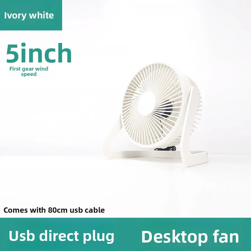 5 6 8 Inch USB Powered Mini Desktop Fan Strong Wind Quiet Portable Table Cooling Fan For Office Bedroom Dorm Student Home Use
