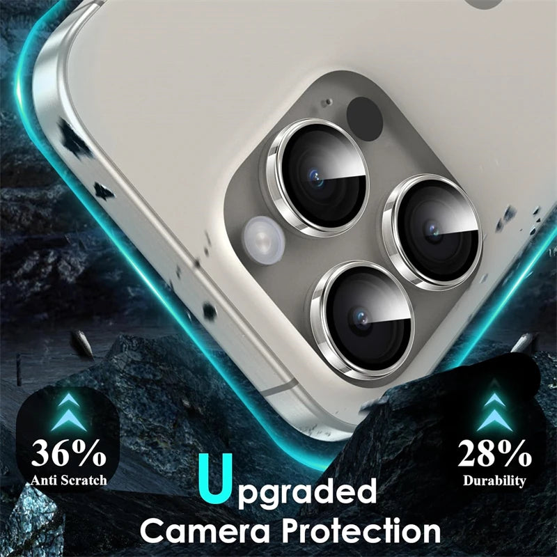 HD Clear Tempered Glass Camera Lens Protector For IPhone 17 16 15 14 13 11 Pro Max Plus 12 Mini 16Pro Ring Individual Lens Cover