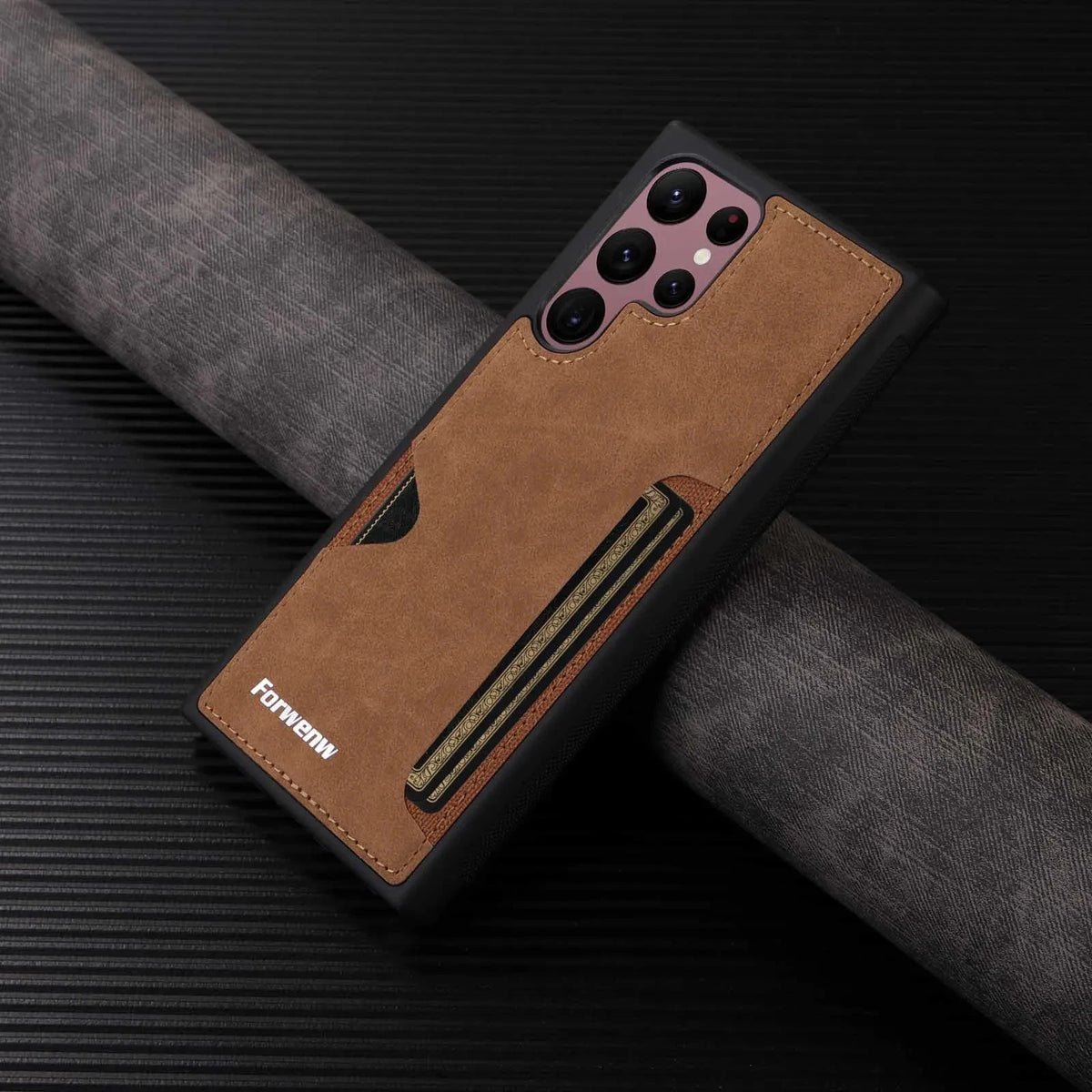 Retro Card Holder PU Leather Case for Samsung Galaxy S26 S25 S24 Ultra S23 S21 FE S22 S20 S10 S9 S8 Plus Note 20 10 Phone Cover