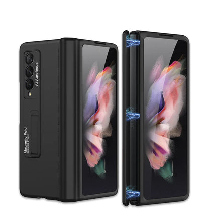 For Samsung Galaxy Z Fold 2 Magnetic Hinge All-included Case 5G Shockproof Protection Stand Matte Cover For Galaxy Z Fold2 Case