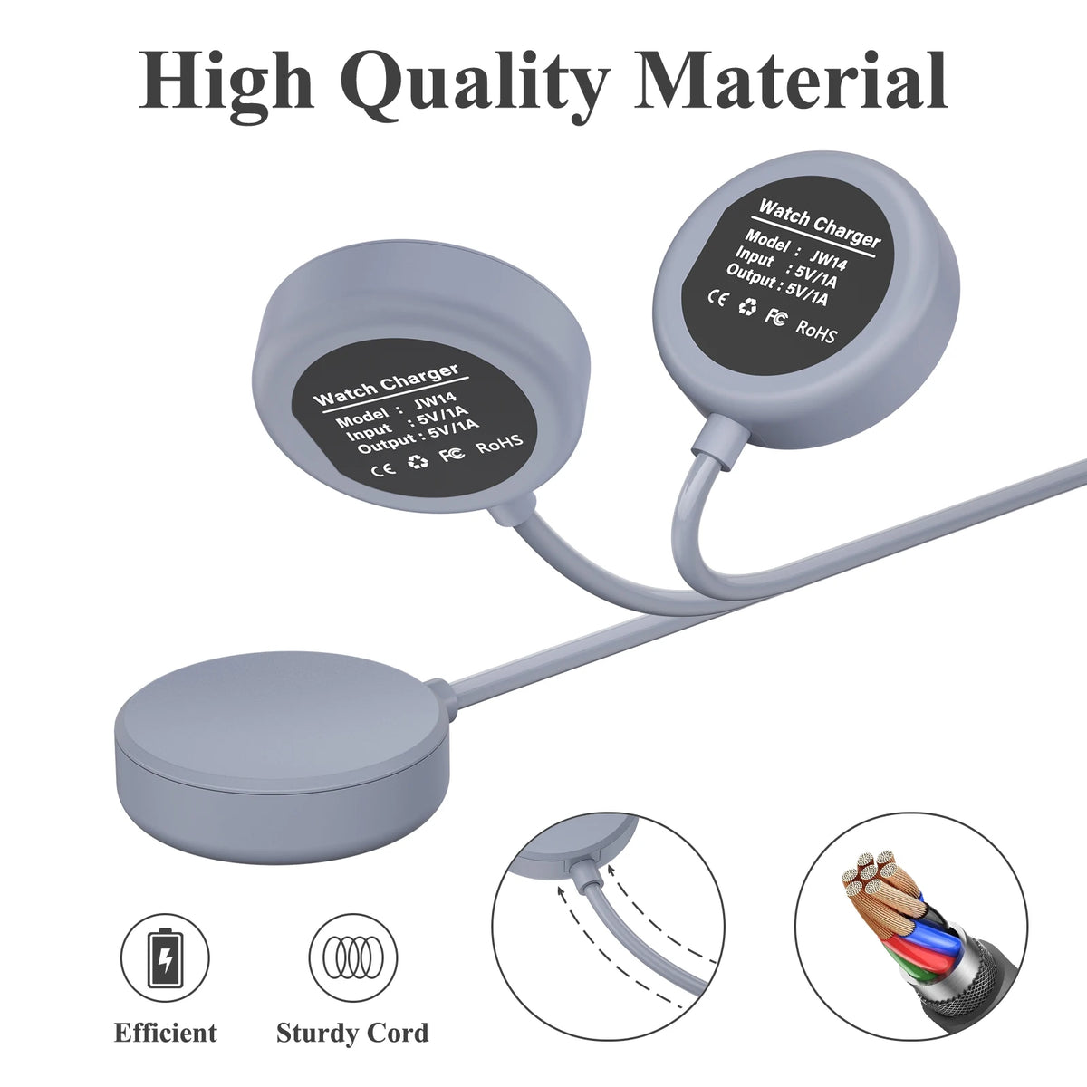 USB Watch Charger For Samsung Galaxy Watch 7 6 5 4 40mm Charging Dock For Galaxy Watch 3 41mm 45mm/Watch 5 Pro 45mm Active 1 2
