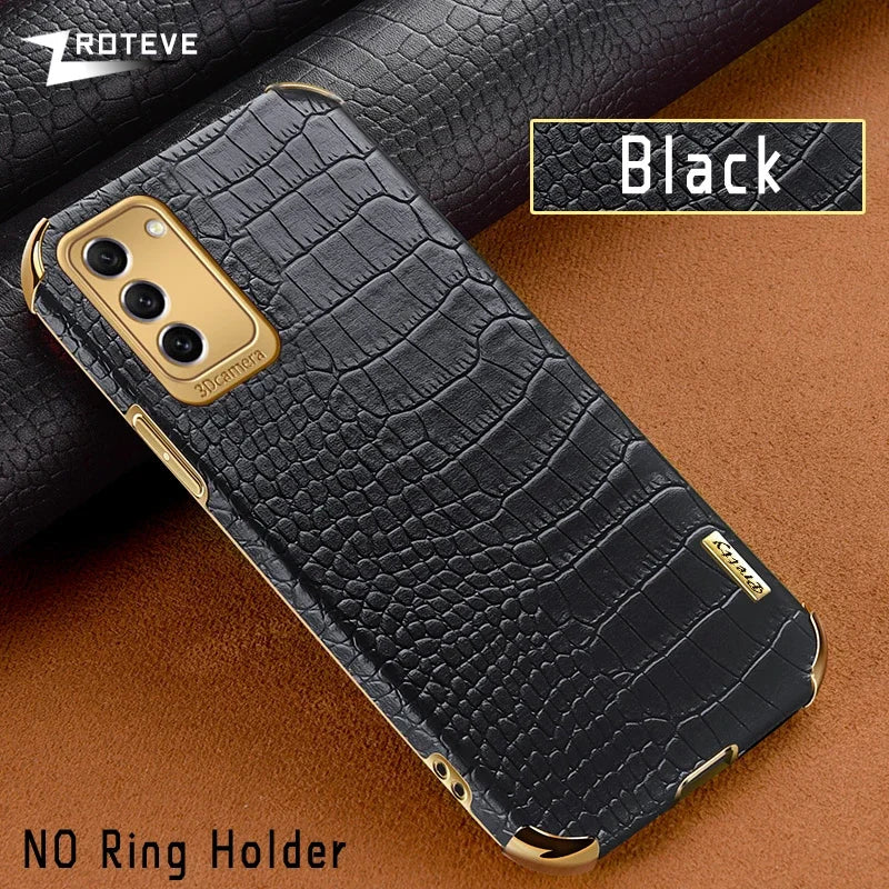 S25 Ultra Case ZROTEVE Crocodile Pattern Leather Cover For Samsung Galaxy S25 Edge S24 S23 FE S22 S21 Plus S24+ S25+ Phone Cases