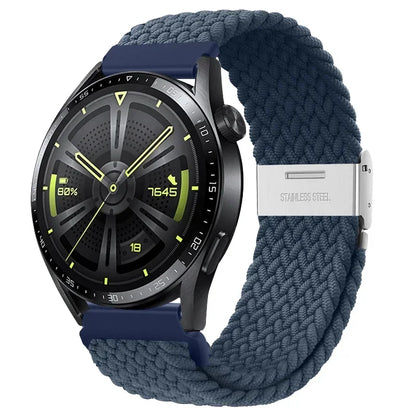 20 22mm Strap for Samsung Galaxy Watch 7 6 5 4 Band 40/44mm 5Pro Active 2 Gear S3 Braided Elastic Bracelet for Huawei GT2/3 4Pro