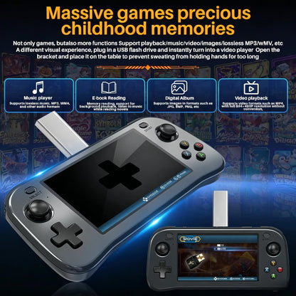 SF3100 Retro Handheld Video Game Console Classic Games Pocket Player 4.5 Inch IPS Screen 3000mAh Portable Linux System SF3000