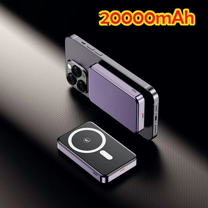 Taepiaa Qi2 Magnetic Power Bank 20000mah 20W Wireless Charging 22.5W Wired Charge Qi2-Certified for IPhone 16 15 14 13 Pro Max