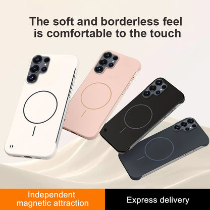 Frameless Magnetic PC Case For Samsung S26 S25 S24 Plus S23 Ultra S20 S21 S10 Note 20 A56 A16 A55 A35 A15 A54 A34 A24 A14 Cover