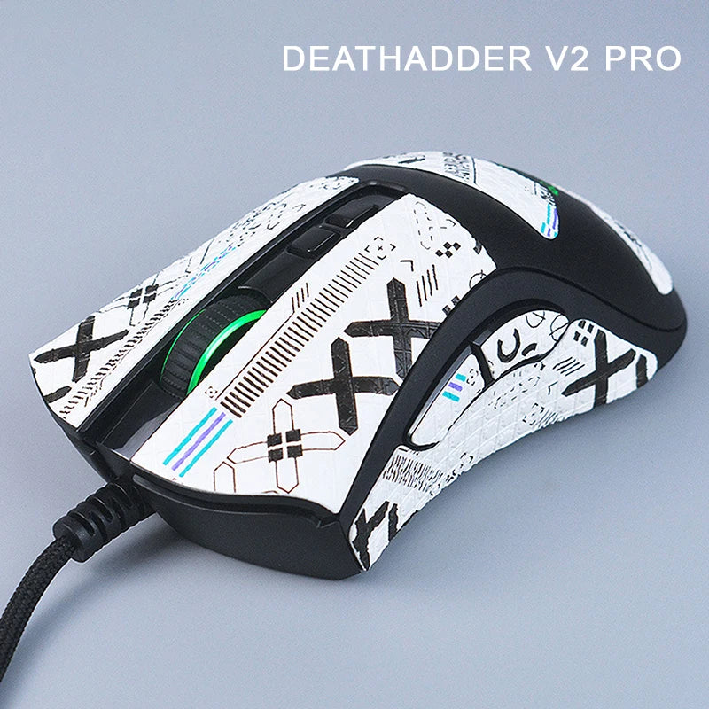 Mouse Grip Tape Skate Handmade Sticker Non Slip Lizard Skin Suck Sweat For DEATHADDER V2 PRO Gaming Wireless Mouse Accessories