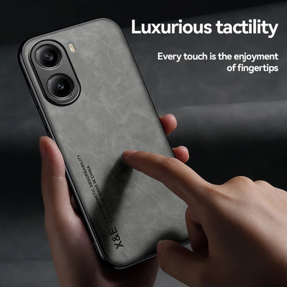 Luxury Leather Phone Case For Xiaomi Mi POCO X7 PRO 5G fanda silky feel NonSlip Plain Cover For POCO X7 5G