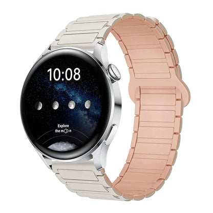 18mm 20mm 22mm Magnetic Loop Band for Samsung Galaxy Watch 7/6/5 Pro/4/Classic Silicone Link Bracelet Huawei GT 2-2e 3-4 Strap