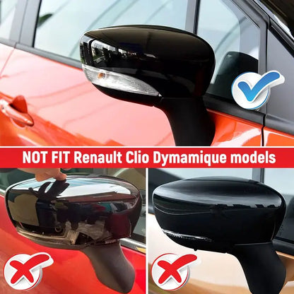 Glossy Black/White Car Side Door Rearview Mirror Cover Cap For Renault Clio 4 Mk4 / Zoe / Captur 2012-2019 Door Wing Mirror Case