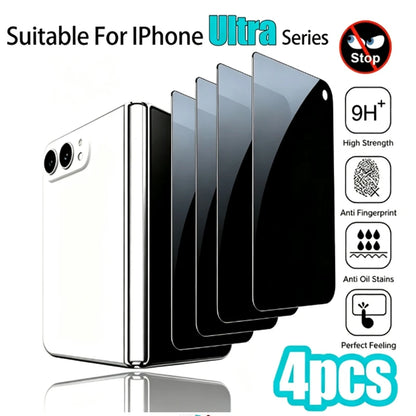 1-4Pcs Full Cover Privacy Screen Protector For IPhone 18 Duo Ultra Anti-spy Tempered Glass For iPhone 18 Pro Max 18 Series