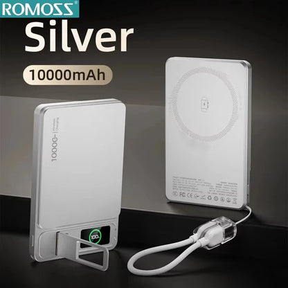 ROMOSS 500000mAh Magnetic Power Bank PD15W Wireless Fast Charging External Battery for Magsafe Powerbank for iPhone 17/16/15/14