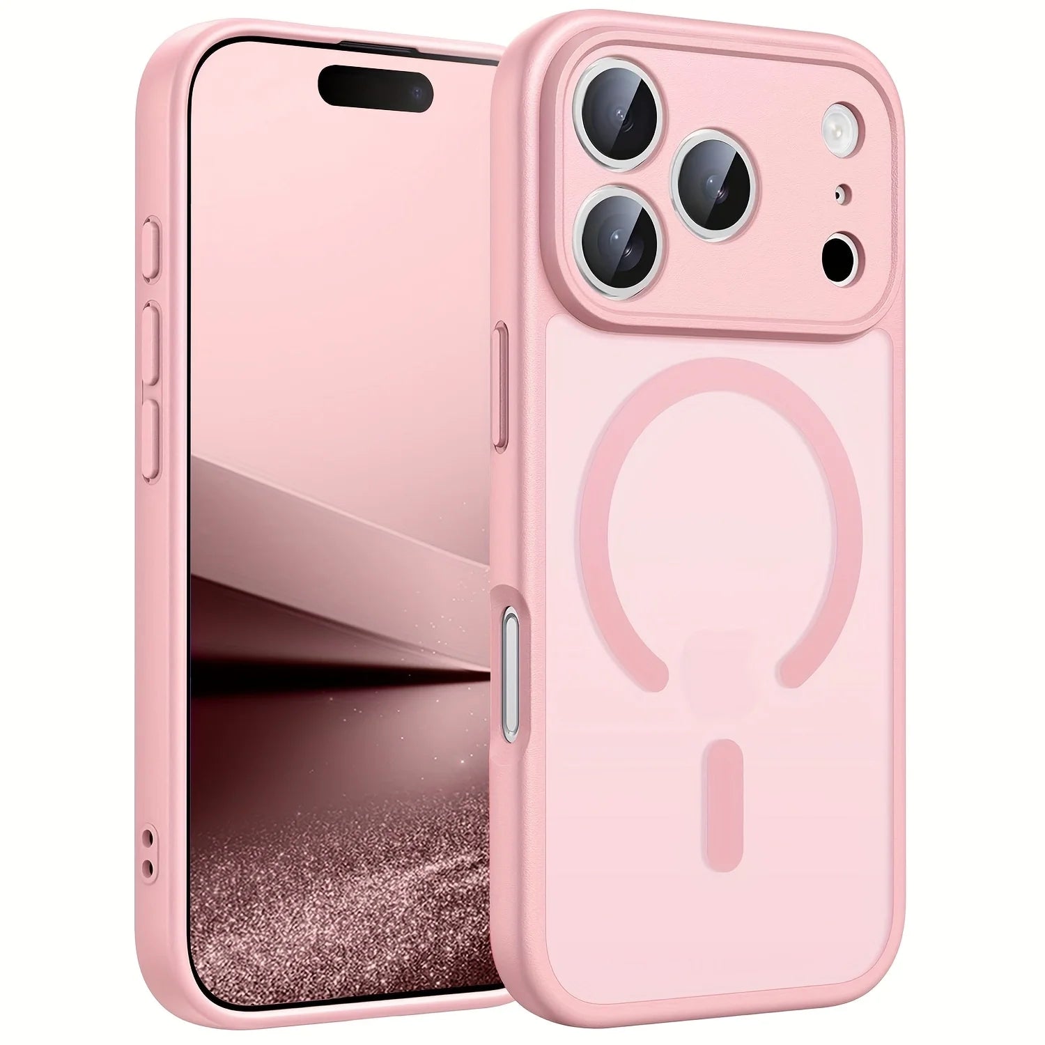 Original Case For iPhone 17 Air 16 15 14 13 12 17 Pro Max Plus For Magsafe Magnetic Wireless Charge Lens Protector Matte Cover