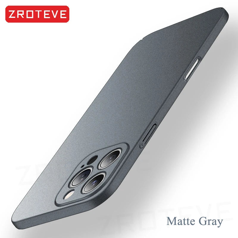 For iPhone 17 16 17e 16e 15 14 13 12 Pro Max ZROTEVE Slim Matte Hard PC Cover For iPhone16 Plus iPhone15 iPhone17 Air Phone Case