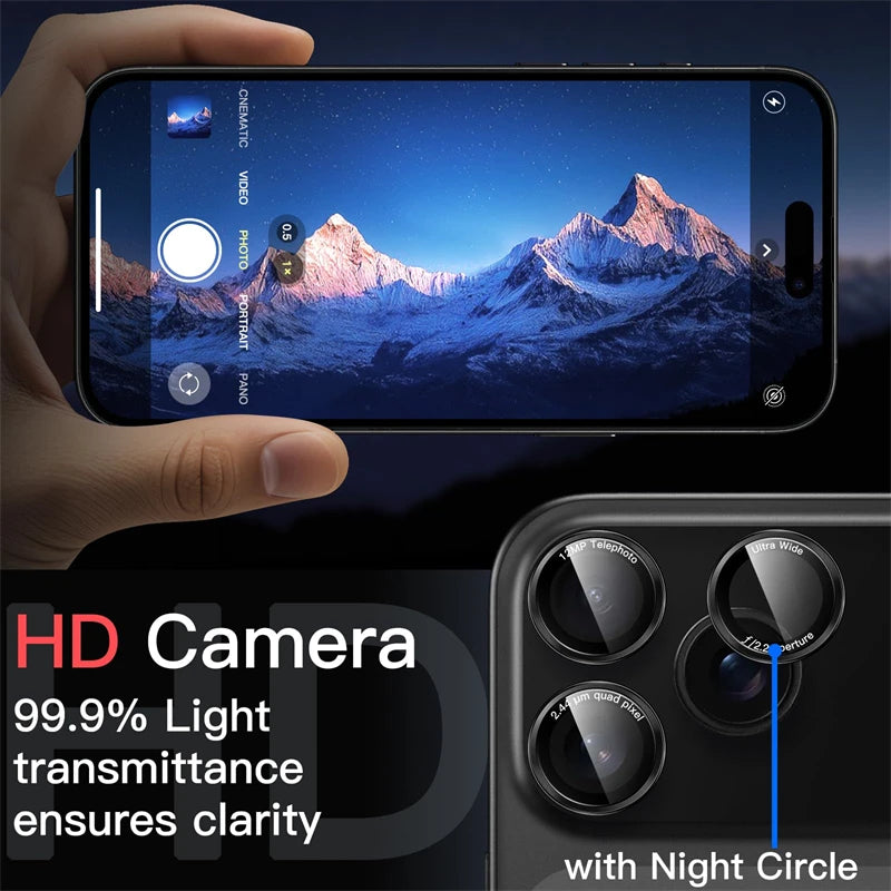 9H HD Camera Lens Screen Protector for IPhone 17 ProMax Air 16E 15 14 Pro Max Plus 13Mini Tempered Glass Lens Film Scratch Proof