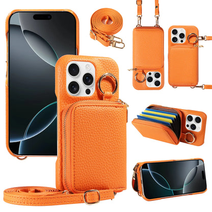 PU Leather Phone Case for IPhone17 16e 16 Pro Max 15 Pro Max 14 13 with Multiple Card Slots, Anti-drop and Wallet Function Cover