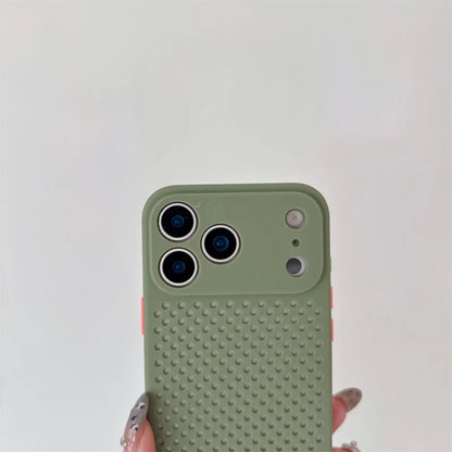 Heat Dissipation Breathable Cooling Phone Case For iPhone 17 Air 16 16e 15 14 13 12 Mini 11 Pro Max Plus Soft Silicone Cover