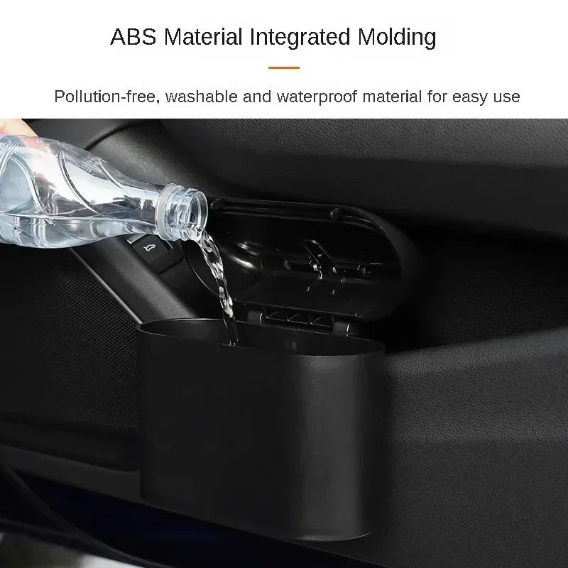 Car Trash Can with Lid Universal Vehicle Mini Leakproof Garbage Bin Car Organizer Storage for Front Back Seat Vehicle supplies