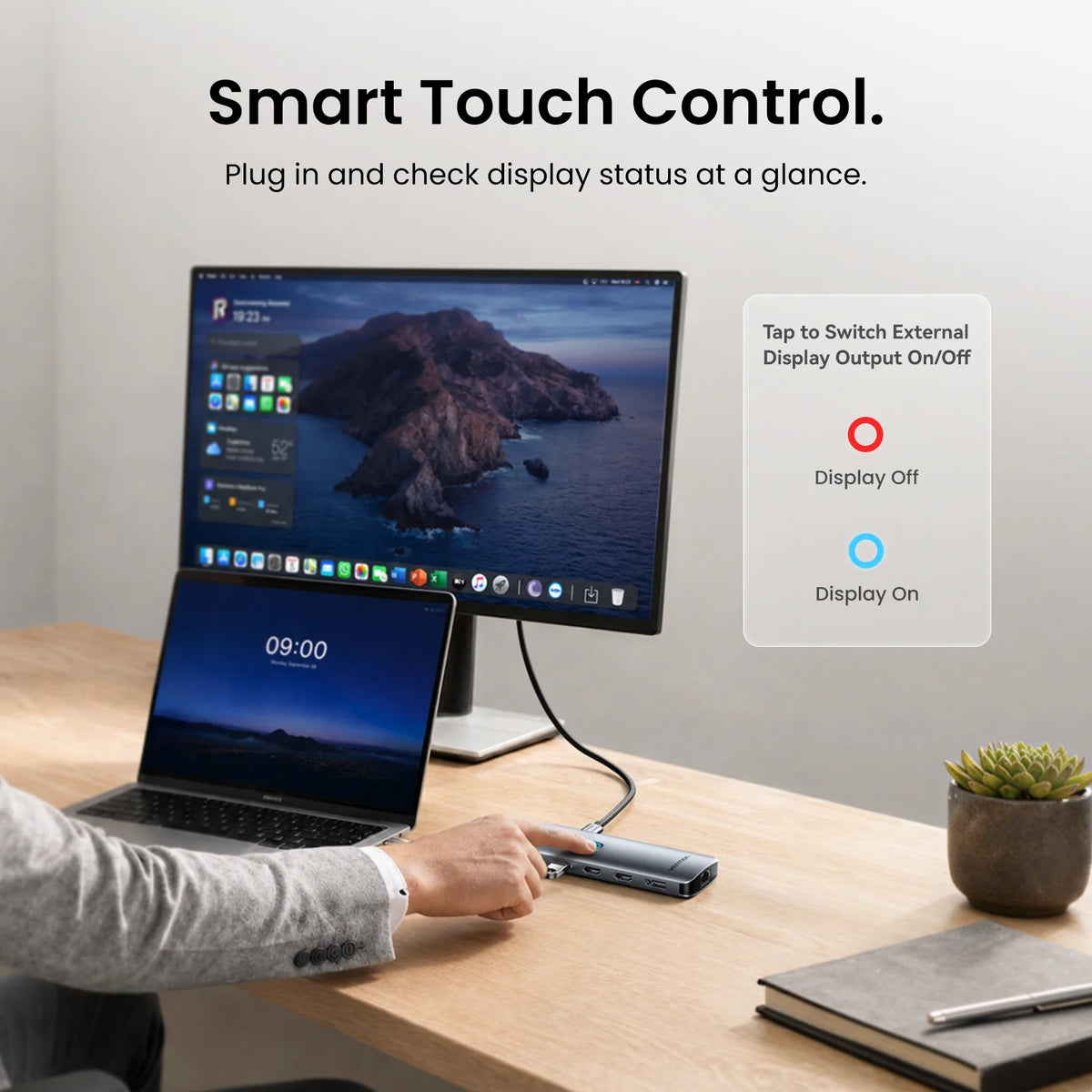 Vention 13 in 1 USB C Docking Station 8K DP Triple Display Dual 4K HDMI USB 3.2 HUB One Touch Screen Off for MacBook Pro Windows