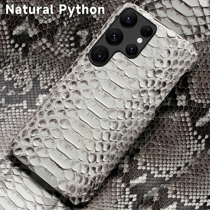 Genuine Python Leather Phone Case for Samsung galaxy S26 S25 S23 S22 S21 S24 Ultra S26 Plus A55 5G Luxury Snakeskins Back Cover