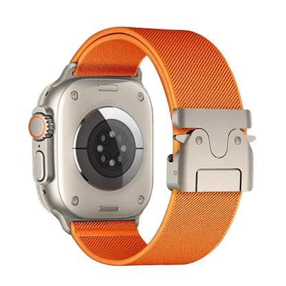 Nylon Strap for Apple Watch Ultra 2 Band 49mm 10 9 8 7 45mm 41mm 44mm 46mm 42mm Braided Elastic Bracelet for IWatch Series 6 SE